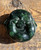 Natural Dark Midnight Green Canadian Jade Double Sided Happy Buddha Head, 50mm Pendant