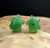 Natural Nephrite Jade Turtle Earrings 15mm Sterling Silver