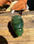 Natural Jade Toad in Shell Hand Held Pendant 3"