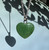 Natural Jade Solid Heart Charm 15mm