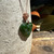 Natural Dark Green Nephrite Jade Butterfly Pendant, 27mm