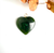 Natural Nephrite Jade Heart Charm, 20mm