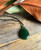 Natural Nephrite Jade Teardrop Pendant, 23x32mm