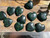 Natural Dark Green Nephrite Jade Satin Heart, 38mm sold individually Figurine