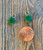 Natural Jade Star Charm, 10mm
