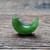 Natural Nephrite Jade Crescent Moon Charm, 16mm