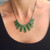 Natural Canadian Jade Nine Rectangle Necklace Adjustable Cord