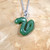 Natural Jade Snake Charm 18mm