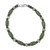 Natural Canadian and Siberian Nephrite Jade Matte Bead Bracelet 6.5 inch