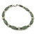 Natural Canadian and Siberian Nephrite Jade Matte Bead Bracelet 6.5 inch