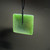 Natural Jade Square Pendant, Satin Finish 30mm