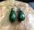 Natural Nephrite Jade Earrings 10x18mm Sterling Silver