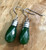 Natural Nephrite Jade Earrings 10x18mm Sterling Silver