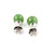 Natural Canadian Jade Round Stud Earrings 4mm 6mm or 10mm Sterling Silver