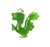 Natural Nephrite Jade Dragon Walking Charm 18mm
