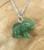 Natural Jade Elephant Charm 13x16mm