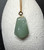 Natural Siberian Nephrite Jade Buddha Pendant 23x17mm 18K Bail