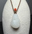 Natural White Nephrite Jade Happy Buddha Pendant, 29mm