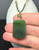 Natural Siberian Nephrite Jade Rectangle Pendant, 28mm