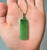 Natural Siberian Nephrite Jade Rectangle Pendant, 36mm