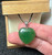 Natural Nephrite Jade Heart Pendant, 22mm
