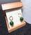 Natural Nephrite Jade 18K Siberian Hoop Earrings, 12mm