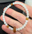 Natural White and Honey Nephrite Jade Bracelet - 2