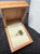 Natural Nephrite Jade 18k Rose Gold Ring, sz 6.75