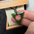 Natural Jade Triangle Pendant 30x33mm