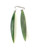 Natural Nephrite Jade Leaf Earrings 70*10mm