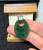 Natural Canadian Jade Pendant 25x34mm Stainless Steel