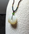 Natural White Nephrite Jade Pi Pendant, 18mm