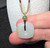 Natural White Nephrite Jade Pi Pendant, 22mm