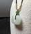 Natural White Nephrite Jade Pi Pendant, 22mm