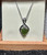 Natural Nephrite Jade Infinity TwIst, Leaf Pendant 25mm