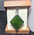Natural Nephrite Jade and Silver Drop Pendant 50mm