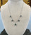 Natural Jade Silver Multi Teardrop Necklace 19.5"