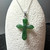 Natural Jade Cross Pendant 32x25mm