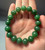 Natural 12MM Nephrite Jade Bracelet - 7"