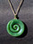 Natural Nephrite Jade Koru Pendant 42mm