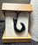 Natural Nephrite Jade Black Australian Fish Hook Pendant 35mm
