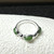 Natural Nephrite Jade 3 Cab Silver Ring