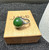 Natural Nephrite Jade High Dome Stainless Ring-1st