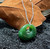Natural Nephrite Jade Drop Pendant - 25mm