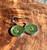 Natural Nephrite Jade and Silver Koru Earrings 18mm