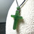Natural Nephrite Jade Rounded Cross Pendant 30*19mm