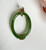 Natural Oval Nephrite Jade Pendant with Gold-Plated Sterling Silver Leaves - 3 45mm