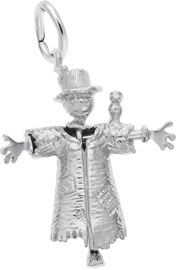 Scarecrow Charm by Rembrandt 10K or 14K Gold or Sterling Silver - Picture 3 of 4