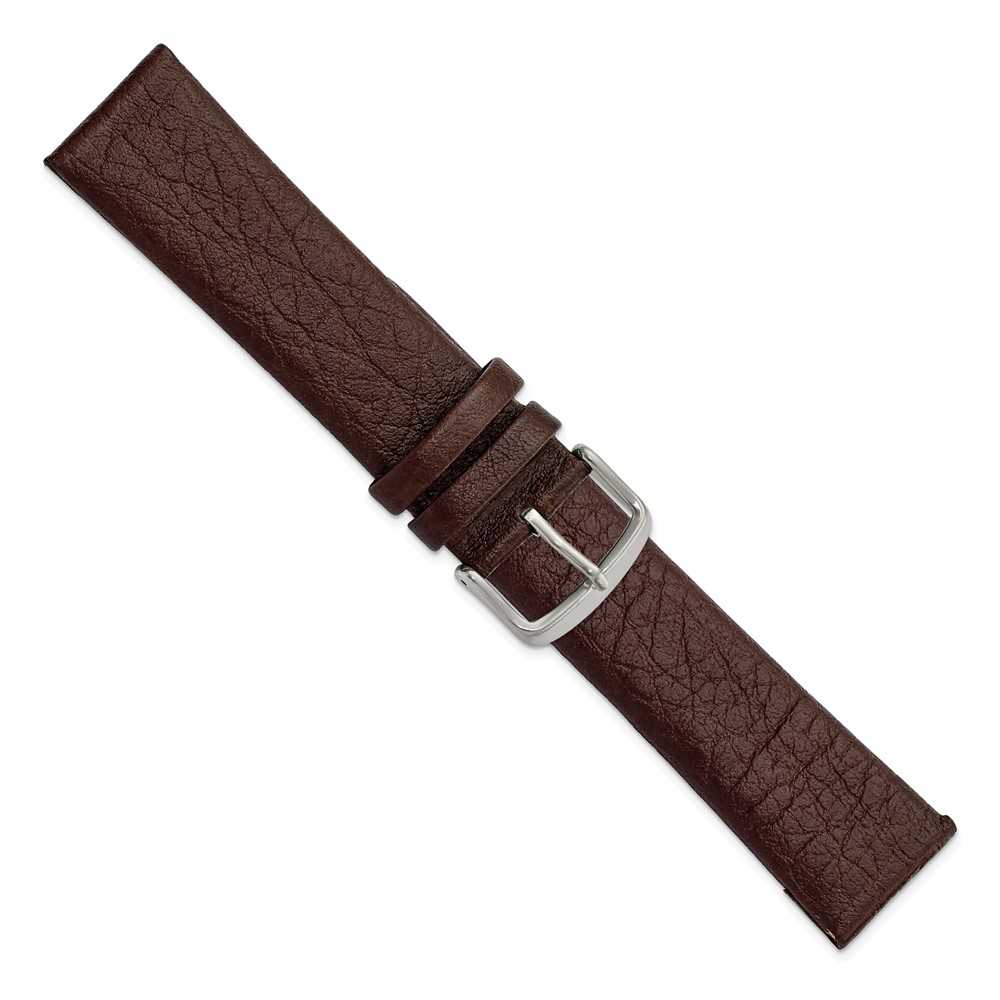 22mm Distressed Leather Watch Band with Silver Buckle, 7.75 Inches 22mm 7.75 main image 2