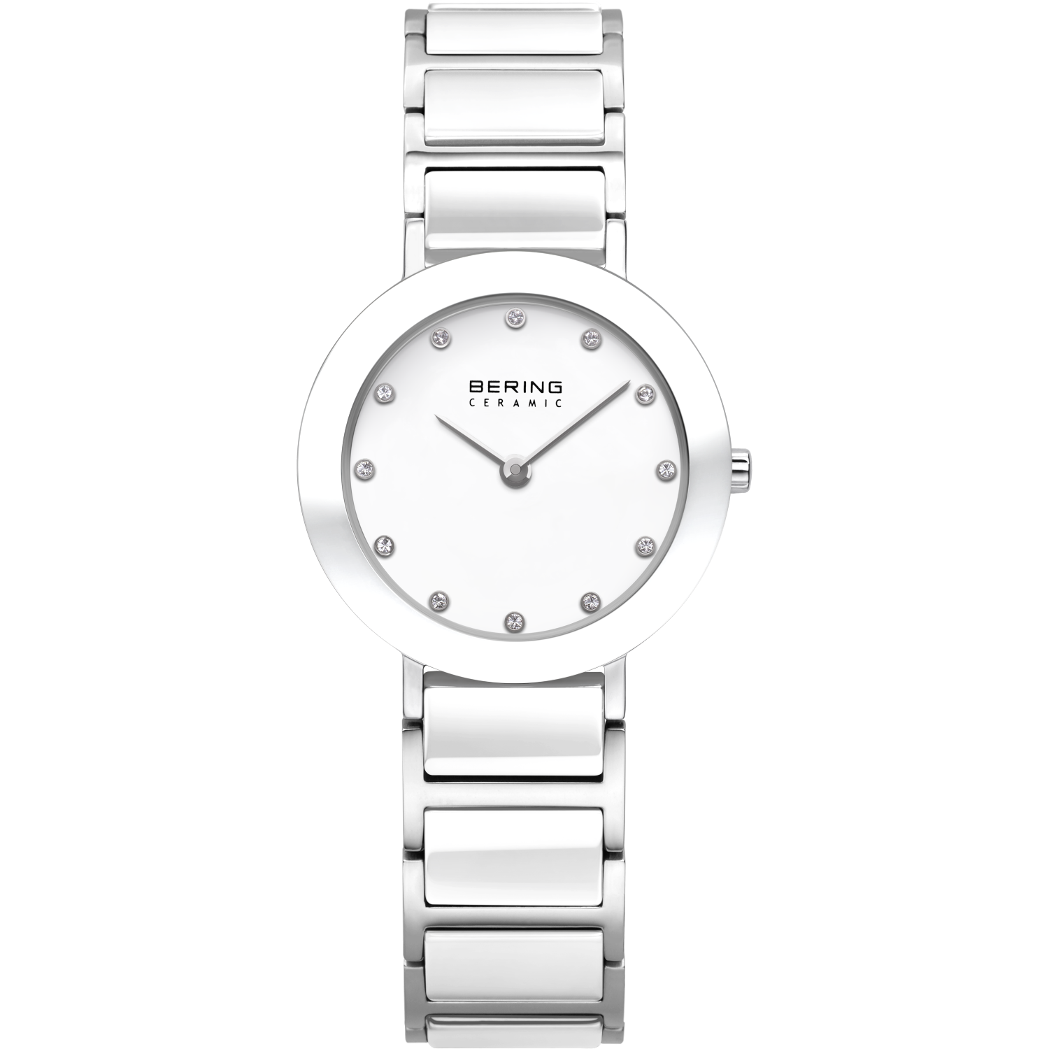 Bering Time - Ladies White Ceramic Link Watch withs 11429 